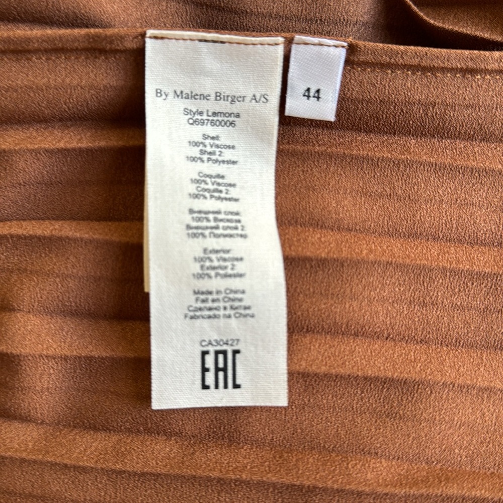 By Malene Birger NWT Lemona dress in bronze viscose size L / 44 - Picture 12 of 12